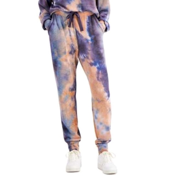 Hippie Rose Juniors' Tie-Dye Ribbed Pull-on Joggers, Brand New with tag 🏷️ M - Picture 1 of 4